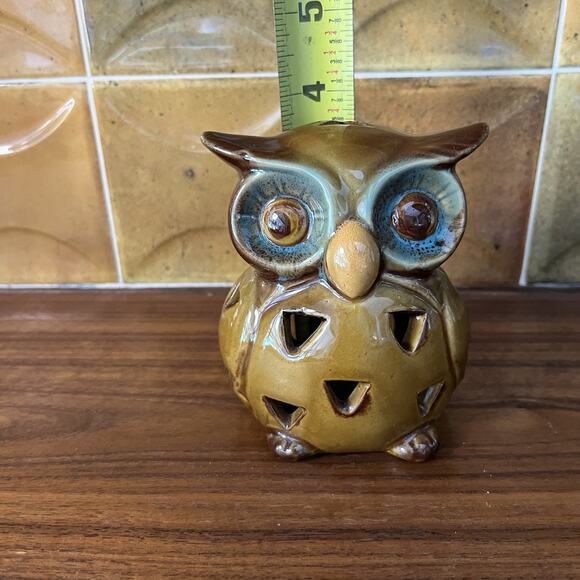 Vintage Momentum Ceramic Owl Candle Tea Light Candle Holder - Picture 8 of 10